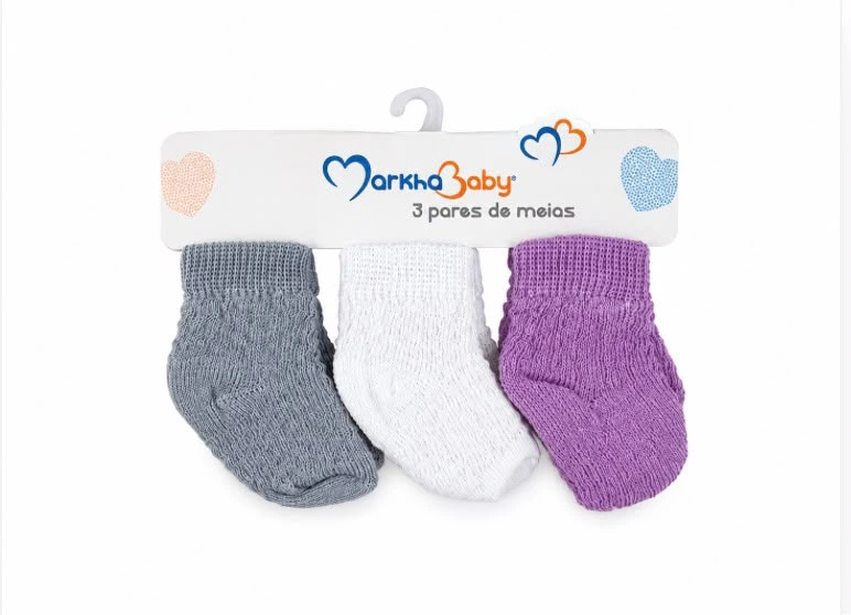 MEIA CROCHE C/3 FEMININA