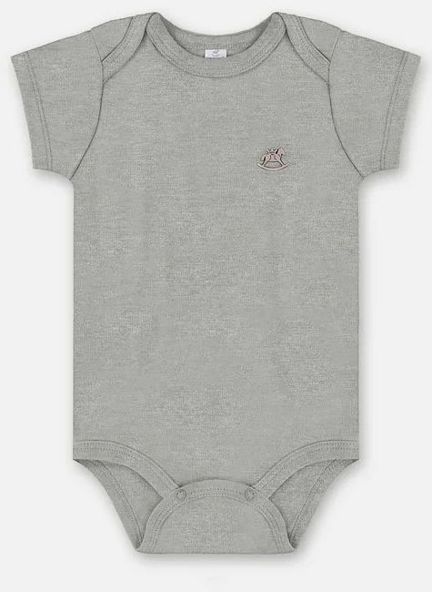 BODY MANGA CURTA EM SUEDINE UP BABY