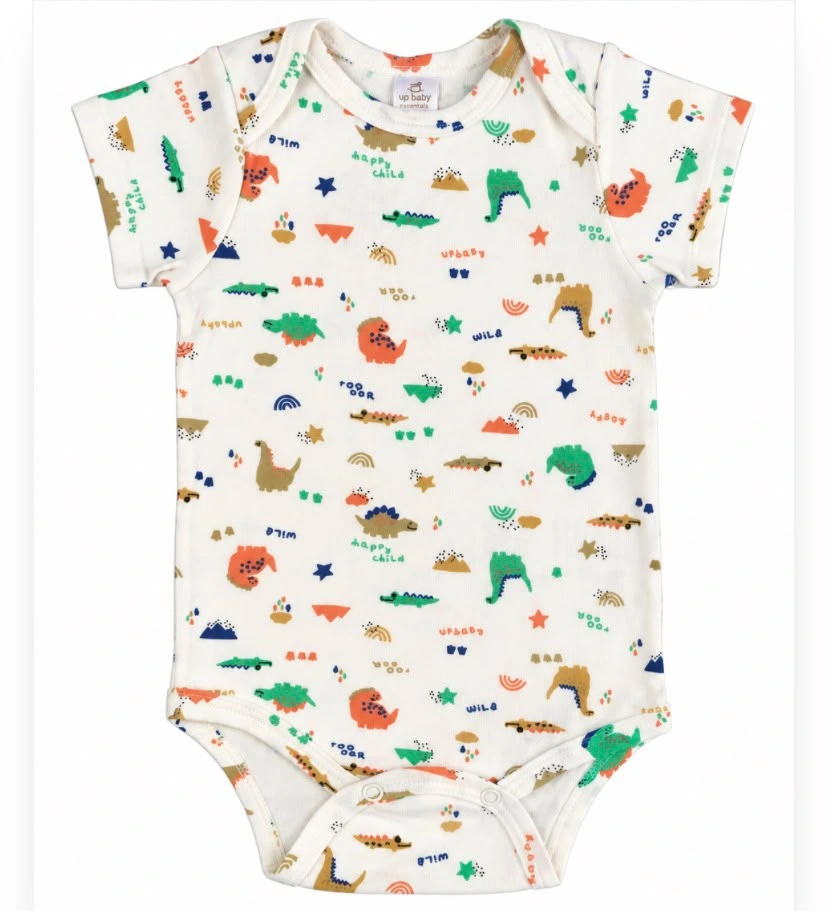BODY MANGA CURTA EM SUEDINE UP BABY