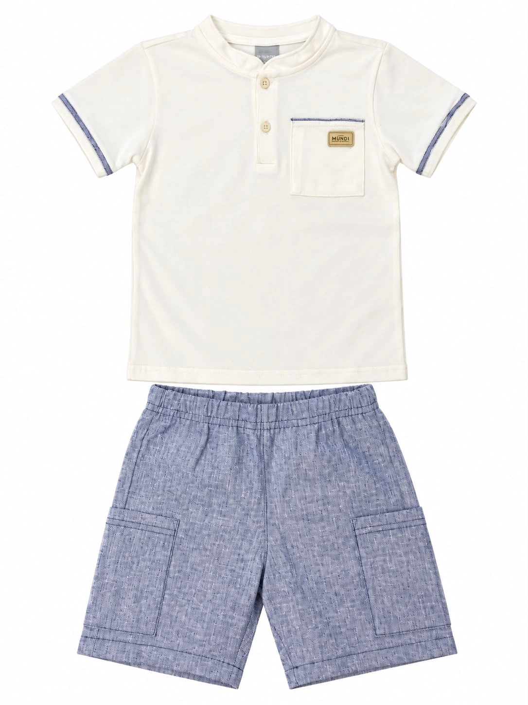 CONJUNTO CAMISETA E BERMUDA MUNDI