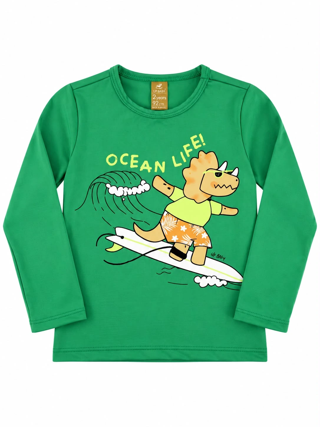 CAMISETA MANGA LONGA PRAIA EM MALHA